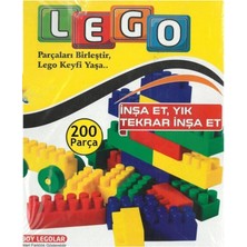 Abnturk 200 Parça LEGO Seti Eğitici Yaratıc,zeka Geliştirici Bina Araba Tren Setli
