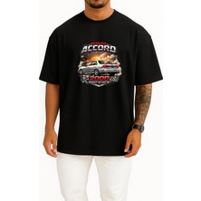 Bahriyeli Collection Oversize Accord Göğüs Baskılı Unisex T-Shirt