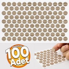 Belirtilmemiş Yapışkanlı Vida Tapası Tıpası 100 Adet Kübik Ceviz Renk Mobilya Vida Delik Kapatıcı Kapama Set