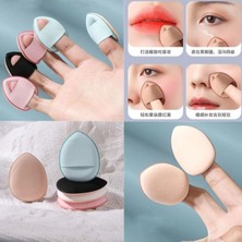 Belirtilmemiş ''True'' Fresh Mini Kozmetik Puf Parmak Yüz Makyaj Sünger Pembe Kuru Islak Bez Süngeri Göz Altı Kapatıcı