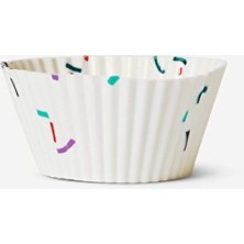 Empressco Renkli Konfeti Desenli 6'lı Silikon Muffin Kalıbı