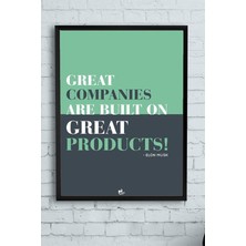 Belirtilmemiş Postermanya (PSTER10589) Great Companies Girişimcilik Çerçeveli Tablo (21X30CM)