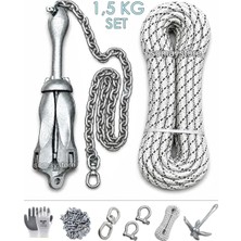 Goldsea Marine Tekne ve Şişme Bot Için Hazır Çapa Seti 1.5KG Şemsiye Çapalı