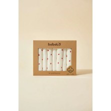 %100 Pamuk Organik Bebek Ağız Mendili 7'li Set, 25X25 cm Yumuşak&hipoalerjenik