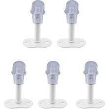 Esranın Dünyası Metal Kapı Stoperi - 8 cm Beyaz Durdurucu Set (5 Adet)