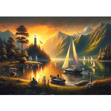 Esranın Dünyası Altın Kıyılar Temalı 1000 Parça Puzzle, Eğlenceli Aktivite