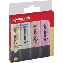 Penmark Fosforlu Kalem Seti 4’lü Karışık Renk Simli