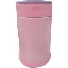 Esranın Dünyası 500 ml Çelik Termos, Pembe-Mor Renk ve Çelik Kaşık ile Modern