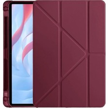 Marsilyan™- Huawei Honor Pad X9A Kalemlikli Mars Tablet Kılıfı - Mürdüm