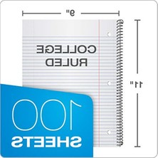 Esranın Dünyası Spiral Defter 3'lü Paket, 1 Konu, Üniversite Kuralı, Dayanıklı Plastik Kapaklar, Güçlü Bobin, 1 Cep, 8,5 x 11, 100 Yaprak, Mavi, Kırmızı, Yeşil (89801)