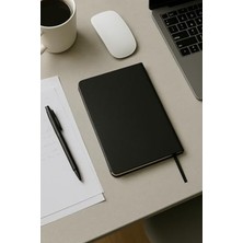 Esranın Dünyası Fark Tanıtım Defter, Noktalı Defter, Termo Deri Kapaklı Noktalı Defter, 128 Yaprak A5 Defter, Ofis ve Kırtasiye, Plan, Notebook (Siyah)