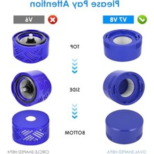 Esranın Dünyası Dyson V8 V7 Için Filtre, Dyson V8 V7 Animal Motorhead Absolute Cordless Elektrikli Süpürge Için Yedek Filtre ve Ön Filtre, 3 Motor Sonrası Filtre ve 3 Ön Filtre, Yedek Filtre, Temizleme Fırçası ile