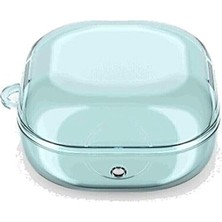 HBMB Store Nanospace ​ Galaxy Buds Fe Ile Uyumlu Renkli Silikon Kancalı Kılıf (Turkuaz Pembe)