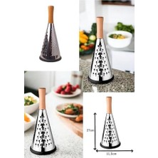 HBMB Store Ahşap Tutuculu 3 Taraflı Paslanmaz Çelik Lüks Şef Rendesi Orta Boy, Ahşap Saplı 3 Taraflı Çelik Rende,ahşap Tutuculu 3 Taraflı Paslanmaz Çelik Lüks Şef Rendesi Orta Boy (27CM*11,5CM)