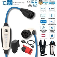 NRGkick Sabit Standart Set 32A 22KW 10 Metre Monofaze & Trifaze Wifi + Bluetooth Duvar Askı Aparatlı Duvar Askı Aparatlı