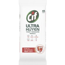 Cif Ultra Hijyen Yüzey Temizleme Mendili 1 (1 x 45 Adet)