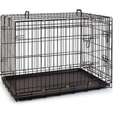 Esranın Dünyası Siyah Metal Köpek Kafesi 120X75X84 Cm, Dayanıklı ve Güvenilir