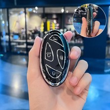 Keyron Hyundai Yeni Tucson Ioniq Kona Elantra Anahtar Kılıfı  5 Tuşlu Model Siyah Gümüş