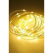 HBMB Store 5 mt Pilli LED Peri LED Gün Işığı Sabit Mod Pilli Yılbaşı Işığı 1410