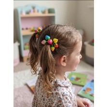 Glowilla 2'li Set Çilek Figürlü Kız Çocuk Lastikli Çocuk Tokası