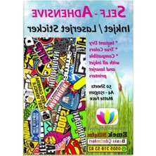 Esranın Dünyası A4 Yapışkanlı Etiket Kağıdı, Mat Yüzeyli, 120GSM (50 Yaprak)
