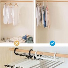 HBMB Store Çok Amaçlı Katmanlı Askılık Organizer, Dolap Içi Hareketli Pantolon, Kravat ve Şal Askı Sistemi