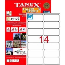 Taneks Tanex Laser Etiket TW-2014 99,1X38,1 mm 100 Adet