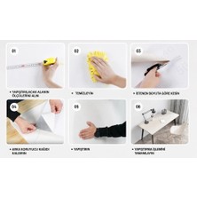 Aydogan's Ayd 6 Adet Yapışkanlı Beyaz Mermer Desenli Sticker 30X30 cm