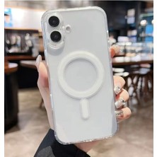 HBMB Store Iphone 16 Plus Kablosuz Şarj Özellikli Darbe Önleyici Sert Şeffaf Kılıf