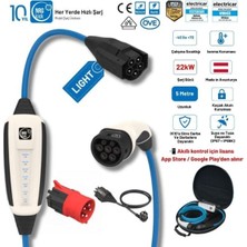 NRGkick Standart Plus 32A Light 22KW 5 Metre Ac Mobil Elektrikli Araç Şarj Kablosu (Monofaze & Trifaze + Schuko)
