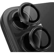 HBMB Store iPhone 17 ile Uyumlu Kamera Lens Koruma Kolay Takabilen Görüş Açısını Bozmayan Yüksek Çözünürlüklü Premium Advice Safir Kamera Lens Koruma (Siyah, iPhone 17)