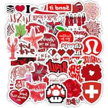 Esranın Dünyası Kırmızı Renkli Tutku Sticker Seti ile Yaratıcılığınızı Öne Çıkarın