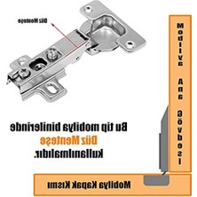 Esranın Dünyası Düz Tasarımda Mobilya Dolap Kapak Menteşesi, 1 Çift ile Güçlü ve Dayanıklı Bağlantı