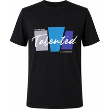 Trender Talented Baskı Süpreme Siyah Erkek T-Shirt 226-07