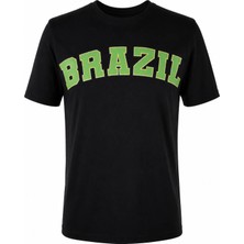 Trender Brazil Baskılı Siyah Erkek T-Shirt 26YSÖ8000004