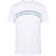 Trender Argentına Baskılı Beyaz Erkek T-Shirt 26YSÖ8000006
