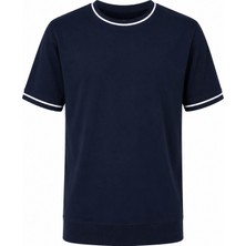 Trender 4035 O Yaka 36/1 Interlok Indigo Erkek T-Shirt 26YL71L58057