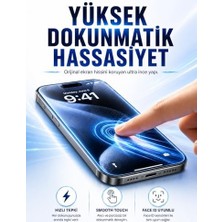 HBMB Store iPhone 15 Pro ile Uyumlu Temperli Cam Ekran Koruyucu, 9h Sertlik, Şeffaf, Parlak Yüzey