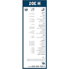 Esranın Dünyası Bosch Rear Arka Silecek Alfa Romeo Mito (2011-2018), Dacia Duster (2010-2018), Hyundai Bayon (2021-), I20 (2020-), Opel Mokka, Corsa (2019-), Peugeot 208, 2008 (2019-) [300 Mm] H301 3397004629