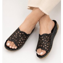 N Napa Shoe NP.226L.SİYAH Deri Terlik