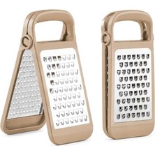 HBMB Store Katlanabilir Ayrılabilir Rende, Çift Taraflı Ince ve Kalın Rendeleme, Paslanmaz Çelik Bıçaklı, Abs Plastik Gövde, Bulaşık Makinesinde Yıkanabilir, Bpa Içermez (Bej)