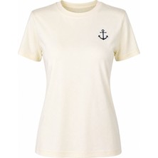Trender Çapka Baskı Sarı Kadın T-Shirt 6720