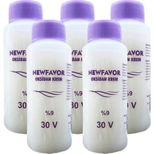 New Favor 5 Adet Oksidan Krem Saç Boya Sıvısı 9'luk 30 Volüme 60 ml