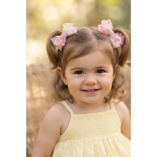 Liliza Accessories Çiçek Kabartmalı Tül 2li Bebek-Çocuk Klips Toka