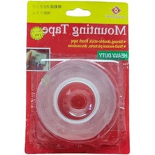 Esranın Dünyası Şeffaf Çift Taraflı Bant, 19 mm x 4 M, Yapışkanlı