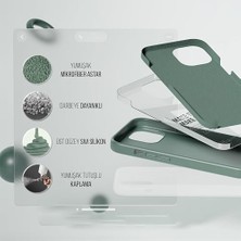 HBMB Store iPhone Kılıf Ince Sıvı Silikon 3 Katmanlı Tam Kaplamalı Yumuşak Jel Kauçuk Kılıf Kapak (Yeşil, iPhone 13 Pro)