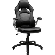 Songmics Songmıcs Oyuncu Koltuğu, Ofis Koltuğu, Döner Sandalye, Siyah, OBG62B, 70 x 65 x 115 cm