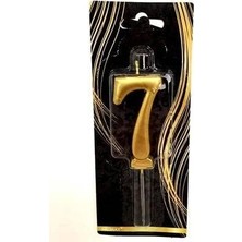 HBMB Store - 7 Yaş Altın Pasta Mumu