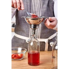 HBMB Store Korken 3 Parça Süzgeç-Huni Seti, Paslanmaz Çelik, 3 Parça Paslanmaz Çelik 49827492347