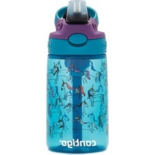 Esranın Dünyası 420 ml Unicorn Desenli Çocuk Suluğu, Tritan ve Mavi Renk